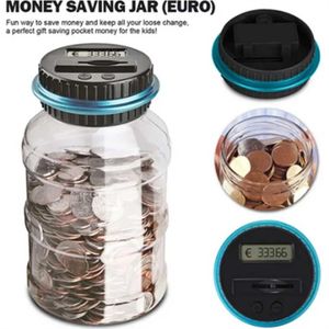 Ведро для монет, банка для денег, большая емкость, прозрачная сберегающая банка, доллар США, евро, фунт, умный подсчет - Product Image 6