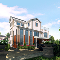 Casa Prefabricada de 3 Pisos con Estructura de Acero Ligero, Sistema SIP, Interior Personalizado, Aislada, Eficiente en Energía, Kits de Construcción de Viviendas Familiares de Lujo