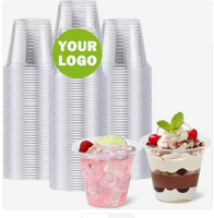 Gobelet en plastique PET transparent jetable personnalisé de 90 mm à double paroi pour boissons froides à emporter, café et smoothies – Vente en gros