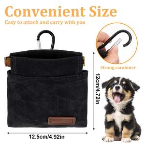 Free sample Clip on Portable Dog Treat Bag Food Grade Dog Training <b>Snack</b> <b>Container</b> BPA Free Silicone Dog Treat Pouch - Product Image 2