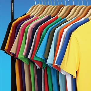 Customized Logo Tshirt Advertisement Round Neck Cultural Shirt Short Sleeved Solid Color Summer Loose Fitting