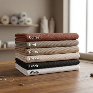 ผ้าบับเบิ้ลไลน์พรีเมียม 240 GSM กว้าง 60 นิ้ว ผ้าทอเนื้อสัมผัสพิเศษ สำหรับการผลิตเสื้อผ้า เครื่องแต่งกาย และแฟชั่น - Product Image 3