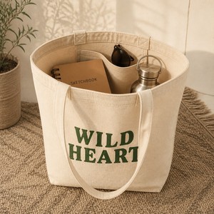 Sac fourre-tout en toile de coton écologique, sac en toile imprimé sur mesure, sac fourre-tout durable en gros avec logo personnalisé - Product Image 4
