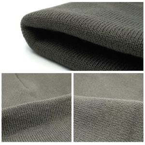 Bonnet tricoté uni 85g en gros avec broderie personnalisée 70 couleurs unies 100% chapeau d'hiver chaud en acrylique Logo personnalisé - Product Image 6