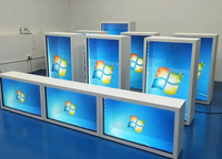 Affichage publicitaire LCD transparent tout-en-un 15,6 21,5 pouces 4K, boîte d'affichage intérieure, boîte holographique 3D pour magasin de détail, centre commercial