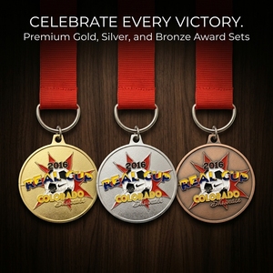 Medallas con Logotipo Grabado, Medalla de Premio Personalizada para Fútbol/Soccer, Plateada, 2.º Lugar - Product Image 3
