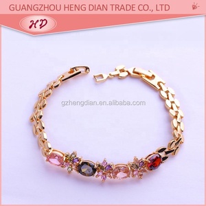 ขายส่งกำไลข้อมือเด็ก HengDian Dubai 2016 รุ่นทันสมัย ชุบทอง 18K ประดับเพชรซิร์คอน - Product Image 4