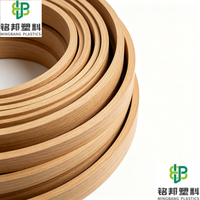 Bande de chant PVC à grain de bois personnalisé, surface lisse, très demandée, pour le bordage des meubles de cuisine et d'intérieur