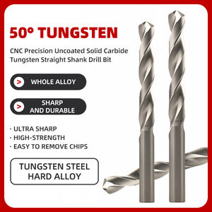 50 °   Outil de filetage métrique CNC, carbure de tungstène massif non revêtu, foret à tige droite allongé 80L - Product Image 3