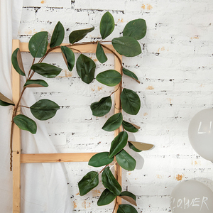 M-27 Magnolia Lá Cây Xanh Nhân Tạo Trang Trí Đám Cưới Hoa Mộc Lan Nhân Tạo Lá Nho - Product Image 3