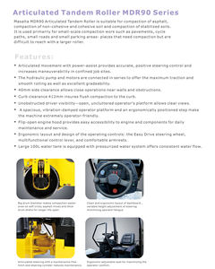 Verdichter Straßen maschinen Kubota HONDA Motor Masalta Kleine Aufsitz-Vibrations walzen maschine Gelenk-Tandem-Doppelt rommel - Product Image 3