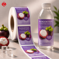 Étiquettes de boissons imperméables personnalisées avec logo, en rouleau, pour l'emballage des boissons, autocollants en papier synthétique, étiquettes pour bouteilles d'eau