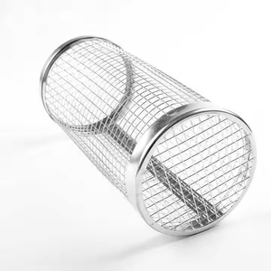 Cesta rodante para parrilla de barbacoa exterior con red de malla para barbacoa tipo herramienta - Product Image 3