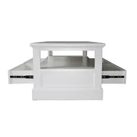 Table basse personnalisable à 2 tiroirs - Table basse décorative moderne de 120 cm pour salon