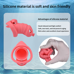 男性チャスティティケージ軽量チャスティティベルトペニスリング付きシリコン中空ディルドSexToy男性用 - Product Image 4