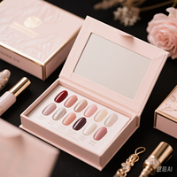 Magnifiques Boîtes Cadeaux en Papier à Fermeture Magnétique Luxe pour Ongles, Logo Personnalisé, Boîtes d'Emballage Magnétiques pour Faux Ongles Press-On et Ongles Artificiels