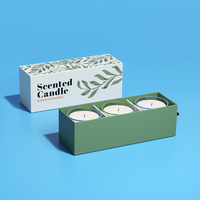 Boîte cadeau de luxe haut de gamme en carton pour bougies, avec revêtement UV, gaufrage personnalisé, doublure en éponge, pelliculage mat, matériaux recyclés