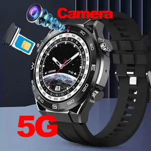 N60手表手机4G 5g网络sim卡视频通话圆形智能手表超高清前置摄像头500W全球定位系统NFC门禁智能手表