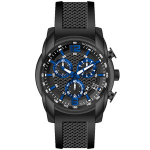 Montre de sport en acier inoxydable résistante à l'eau 10ATM à prix d'usine avec bracelets en cuir véritable - Product Image 2