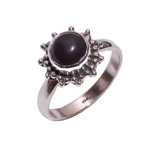 Кольцо с эфиопским черным опалом для свадьбы и подарка, серебро 925 пробы, оптовая продажа ювелирных изделий, серебряные кольца ручной работы от поставщика