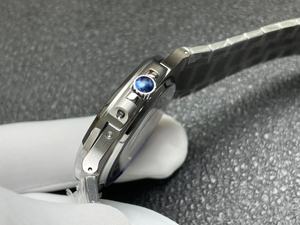 Caja de plata de lujo hecha a mano con dimensiones de 40 mm para reloj mecánico automático para hombre. Esfera de acero inoxidable de 22 mm. - Product Image 2