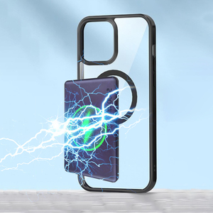 Custodia per telefono con bordo multicolore con <span class=keywords><strong>calamita</strong></span> trasparente antiurto per custodia magnetica per telefono per <span class=keywords><strong>iPhone</strong></span> 16 Pro Max - Product Image 2