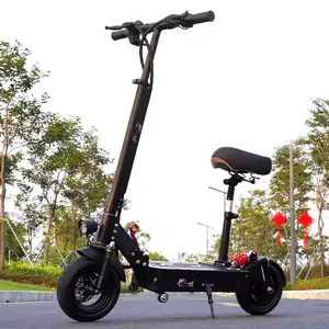 FLJ mini per gli adulti 10 pollici senza camera d'aria del pneumatico doppio motore 1200W scooter elettrico con sedile calcio di scooter e bici per le donne e gli uomini