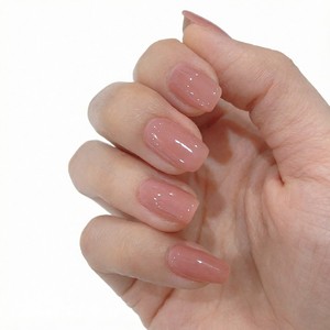 Ongles à presser de luxe personnalisés en gros, faux ongles artificiels de haute qualité, ongles à presser en gel souple à bout français - Product Image 2