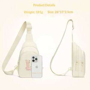 Sac de poitrine sport en nylon avec fermeture éclair - Sac banane décontracté portable pour femmes et hommes, idéal pour les voyages en extérieur et l'usage quotidien - Product Image 3