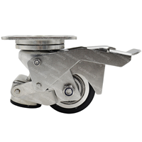 Roulettes de nivellement réglables en acier inoxydable à commande au pied S-S 75 80 100 MM