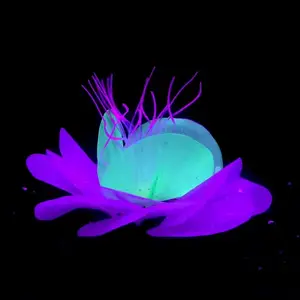 Aquarium paysage fleurs aquatiques fluorescentes Aquarium 10cm décoré de fleurs de simulation de fleurs éternelles