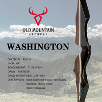 Ensemble de tir à l'arc à l'arc classique traditionnel Washington pour la chasse à l'arc en résine durable
