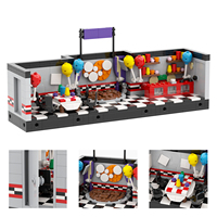 Jeu d'horreur FNAF Midnight Bear Stage MOC MOOXI MOC1281 Jouets en blocs de construction Briques pour enfants