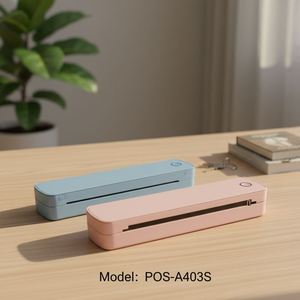 Impresora de Etiquetas Térmica Inalámbrica Portátil A4 Mini POS Invoice NO Ink A403, Nuevo Diseño Color Macaron Azul Rosa, Venta Popular - Product Image 3