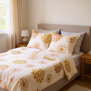 Juego de Sábanas de Franela de Primavera, Doble, 4 Piezas, Estampado Floral, Ropa de Cama Moderna para el Hogar - Product Image 2