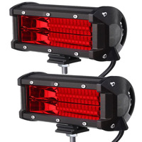 Lampe de travail LED à trois rangées 72W, éclairage tout-terrain COB, boîtier en aluminium, lampe de rétrofit universelle pour voiture