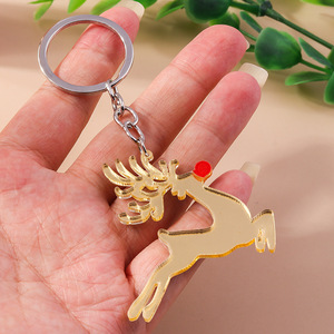 Porte-clés de Noël tendance Wenys, motif bonhomme de neige et renne, bâton de marche simple, glace, <span class=keywords><strong>champagne</strong></span> - Product Image 4
