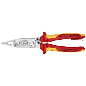 Alicates de instalación eléctrica aislados KNIPEX 13 96 200 T BK con mangos con empuñaduras multicomponentes, probados con VDE. - Product Image 1