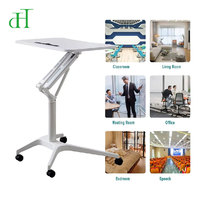 DIHAO A10 Bureau assis-debout pneumatique pliable moderne et durable, construction en alliage d'aluminium, réglage instantané de la hauteur, bureau