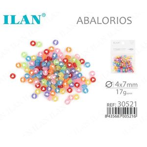 Ilan Abalorios Perline a Forma di Cuore Multicolore 4x7mm Circa 17g - Product Image 1