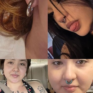 Anillos de la nariz de acero inoxidable de calibre grande con bisagras anillos de Aro para la nariz Septum Clicker Tragus Helix Cartílago Daith Rook <span class=keywords><strong>Ear</strong></span> Piercing - Product Image 4