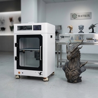 Kit Printer 3D FDM Profesional DIY Panel Tertutup Otomatis Akurasi Tinggi Kecepatan Cepat Pencetakan WiFi Ukuran 300x300x400mm