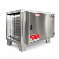 Purificateur électrostatique de fumée d'huile pour cuisine professionnelle, en acier inoxydable, à faible émission, 98 % d'élimination, pour cantine