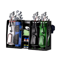 SuniBoxi Organisateur de rangement pour sacs de golf en bois écologique, support de rangement pour sacs de golf de qualité supérieure, accessoires de golf, emballage personnalisé