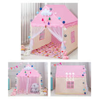 Tente de jeu rose à fleurs de haute qualité pour enfants, pliable, pour intérieur et extérieur, tente de jeu pour enfants