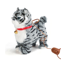 Peluche chat noir aux grands yeux, réaliste et personnalisée, en feutre, avec sac à dos, pour filles et garçons