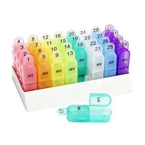 Hot Sell Compartments Colorful Monthly Plastic Organizer Daily Pill Box 31 Cases Custom - Product Image 2