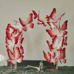 Khổng lồ Vàng giấy bướm handmade lớn bướm vòm cho đám cưới đạo cụ sự kiện Backdrop trang trí - Product Image 2