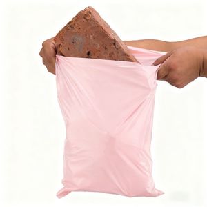 Sac de Courrier Épais Imperméable Rose Hejie 12 Mil, Sac d'Emballage Logistique Auto-Adhésif - Product Image 1