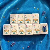 Jeu de Mahjong portable de 160 pièces, design Hanukkah, tuiles de Mahjong américaines, motif personnalisé, jeu de société, cadeau
